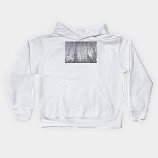 Landscape reflection from wet ice surface Kids Hoodie